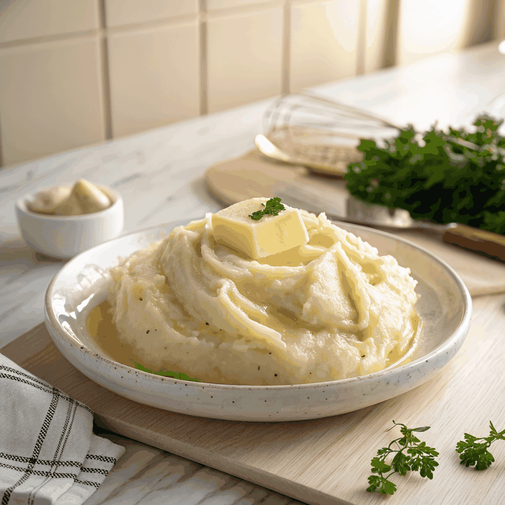 Puré de papa artesanal con hierbas